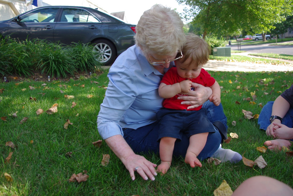 Finn with his great Aunt Lynn