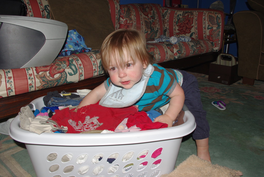 I'll help you fold, momma